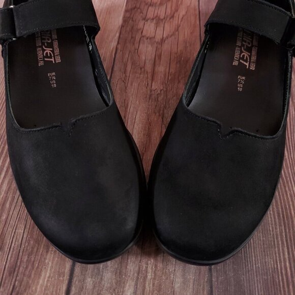 Mephisto Womens Size 10 Jenyfer Nubuck Mary Jane Shoes Black Suede Air-Jet - Picture 5 of 15